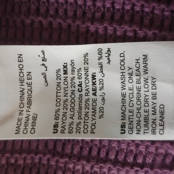 ☀SALE 4 for$20☀                     Multi Purple Heavy Sweater - Picture 5 of 5